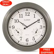 Indoor/Outdoor Wall Atomic Clock With Automatic Updates For Daylight Saving Time