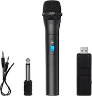 VHF Handheld Microphone Wireless Microphone System with USB Receiver