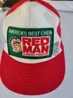 Vintage NEW Red Man Chewing Tobacco Brand Mesh Back Snap Adjust Hat/Cap