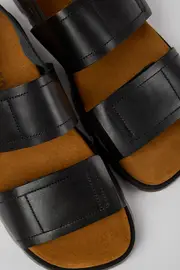 Brutus Sandal Black leather sandals for men