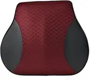 Muzhen Store Car Headrest Neck Pillow Head Restraint 3D Memory Foam Auto Travel Back Support Cervical Pillow Holder Seat Covers Car Styling (Color : Red Lumbar)