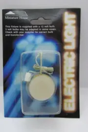 Dollhouse Miniature House 12V Electric Frost Globe Ceiling Lamp MH671