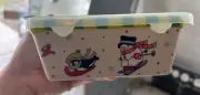 Temptations Holiday 12oz Mini Loaf Pan Penguin Snowman Gingerbread Plaid Lid Box