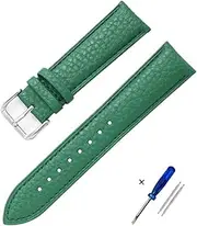 [WUTONGMU] Leather Strap Men Women Watch Band Watch Accessories Bracelet 12mm 14mm 16mm 18mm 20mm 22mm Green Blue Red