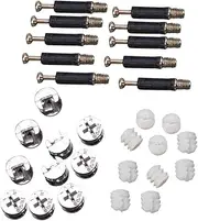 Homoyoyo 10 Sets Cam Lock Electrical Office Desk Accessories Furniture Dowels Furniture Bolts Furniture Connecting Cam Lock Assortment Kit Pre-inserted Nuts Cam Locks Partition Connector