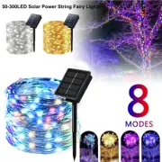 100-200 LED Solar Fairy Lights String Garden Outdoor Party Christmas Lamps Decor