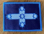 Quality Heat Sealed Embroidered Patch - Eureka Southern Cross - Light Blue