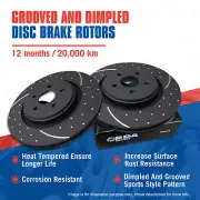 Rear Slotted Disc Brake Rotors for Audi A8 Quattro S8 3.7L 4.2L 6.0L 5.2L (for: Audi)
