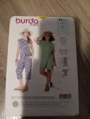 Burda Kids Pattern 9325 Jumpsuit Size 9-14 New Uncut Factory-Folded: Skill-Easy