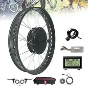Electric Bike Conversion kit Electric Bike Conversion Kit, 48V 1500W 20/26 in Rear Wheel Upgrade E-Bike Hub Motor Kit, with LCD Panel, Throttle, Pedal Assist Sensor Ebike Bicycle Wheel Kit(20in)