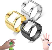 Bartender Ring - Bartender Ring Bottle Opener, Bottle Opener Ring Stainless Steel, 3pcs Bartender Ring Bottle Opener, Bartender Can Opener Ring, Ring Bottle Opener for Bartenders (3pcs D)