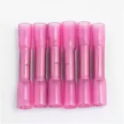 100Pcs Heat Shrink Butt Wire Splice Connectors 22-18 GA Gauge red Wire Terminals