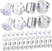 FRCOLOR 800pcs Earring Backs for Heavy Earrings Clear Replacement Pads for Studs and Hooks Soft and Comfortable Ear Backings for Secure Fit for Jewelry Making and Everyday Wear