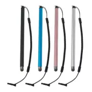 Anti-lost Lanyard Fibre Mesh Micro Fiber Tip Pen for Smart Phone Tablet