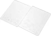 2 Pack Nail Stencil Set Flexible Manicure Template Flower Pattern Non-Sticky Nail Art Stencil for Home Use