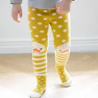 在飛比找momo購物網優惠-【韓國 BebeZoo】彈性屁屁圖案內搭褲+襪子 2入套組 