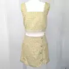 House of Harlow Tweed 2 Piece Skirt Set, Margarita Lime, Women's Size Small