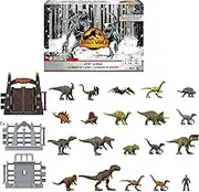 Jurassic World Dominion Holiday Advent Calendar with 24-Day Countdown, Daily Surprise Gifts Include Mini Toy Dinosaurs, Mini Human Figures and Accessories