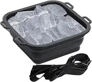 Ice Bath Shower Basket | Ice-Bath Basin Bucket | Silicone Cold Plunge Basked, Portable Iced Shower-Basin, Folding Fruit Washing Container, Recovery Accessory, Travel Use