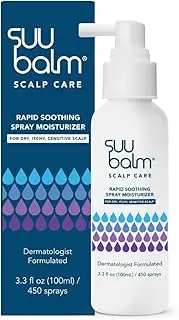 Suu Balm Scalp Spray - Rapid Itch Relief Scalp Moisturiser - Itch Relief in 5 Minutes - Dry, Flaky, Itchy Scalp Treatment 100 ml (Pack of 1) Blue