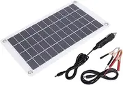 Solar Cell Panel Charging Monocrystalline Silicon with Clamp/Holder Electric Wire Cigarette Lighter for 12V Battery
