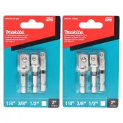Makita E-01600 XPS 3 Piece Square 2in Impact Socket Adapter Sets (2-Pack)