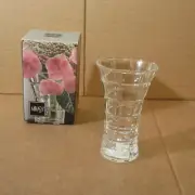 Vtg NOS NEW Mikasa Monarchy Small Flower Bud Vase VZ006/612 4.75" Clear Glass