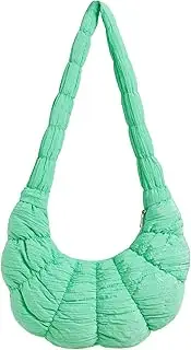 [ASWACA] Puffer Quilted Crossbody Bags Purse Cloud Puffy Crescent Tote Bag Designer Dumpling Padded Shoulder Satchel for Women