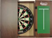 PRO STAR Dart Board Set WALNUT CABINET