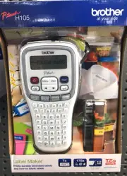 LABEL MAKER P-TOUCH H105 MODEL BY BROTHER STATIONERY IRON ON FABRIC LABELS NEW