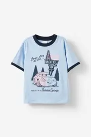 [Cotton On Kids] Cotton On Kids - Disney Pixar Cars Drop Shoulder Short Sleeve Tee - Lcn dis cars sally carrera/dawn blue 2 LCN DIS CARS SALLY CARRERA/DAWN BLUE