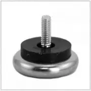 8 Adjustable Threaded Nickel Base Furniture Stem Glide Levelers