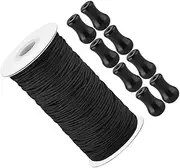 [Luxshiny] 1Set Blind Pulls Replacement Cord with Knobs Lift Shade String for Indoor Outdoor Blinds Easy DIY Installation Suitable for Ceiling Fans and Curtain