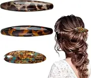 3Pcs Barrette Hair Clips, Women Sliders, Vintage French Design Barrette, French Tortoise Shell Hair Clip, Hair Clips Accessories Gifts for Women Girls