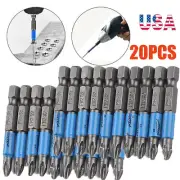 20pcs Alloy Weak Magnetic 1/4 Inch Hex Shank PH2 Cross Head Impact Drill Bit USA