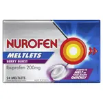 Nurofen Meltlets Berry Burst 200mg 24 Tablets