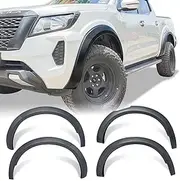 SUERAUTO4X4 Fender Flares for Nissan Navara NP300 D23 Accessories 2021-Onwards Dual Cab, Wheel Arches Guard Protector Cover Trim 30MM Extra Wide Body Kit Wheel Brow, Matte Black Car Exterior