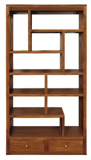 CT Amsterdam Solid Timber 10 Cube 2 Drawer Display Shelf