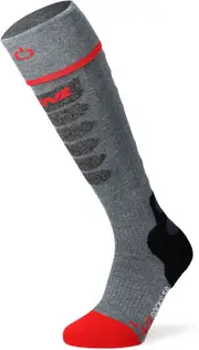 Lenz Heat Sock 5.1 Toe-Cap Slim, socks heatable , color: Grey/Red , size: 35 EU - 38 EU