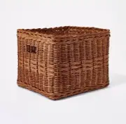 NWT Studio McGee Woven Pattern Rattan Storage Basket - Retired / HTF