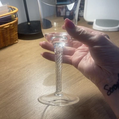 Stunning Miller Rogaska “Air Twist” Wine Goblet. Features Air Twisted Stem!