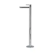 Molla Floor Standing Bath Mixer with Swivel Spout - Luxury Chrome