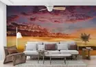 3D Ocean Dawn Wallpaper Wall Mural Removable Self-adhesive 6