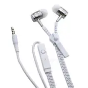 New Zipper 3.5mm Jack Tangle Free Stereo Metal Earbuds Earphone with Microphone
