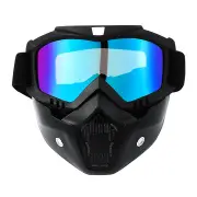 Detachable Motorcycle Face Mask Shield Goggles Off Road Motocross MX ATV Dirt Bike Glasses Eyewear