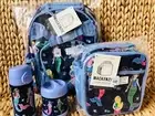 Pottery Barn Kids Mermaid Small Backpack Lunchbox Water Bottle Thermos Navy New