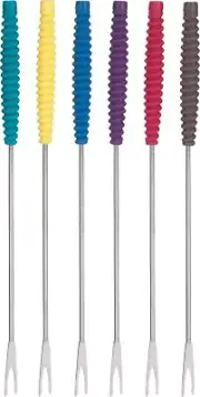 Meat Forks with Silicone Handles Fondue Set Standard Multicolored