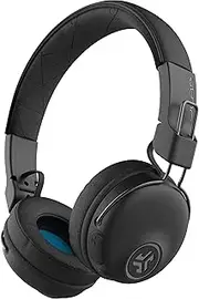 JLab Studio Bluetooth Wireless On-Ear Headphones, Black, 30+ Hour Bluetooth 5 Playtime, EQ3 Sound, Ultra-Plush Faux Leather & Cloud Foam Cushions, Track and Volume Controls Black
