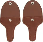1set Scissor Tip Protector Scissor Container Clipper Pouch Holder Scissor Bag Scissor Storage Pouch Scissors Gel Safety Scissors Kit Small Scissors Cover Brown Pu Leather 2pcs