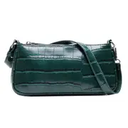 Retro Handbag Women Crocodile PU Leather Shopping Totes Office Ladies Elegant Solid ColorShoulder Bag
